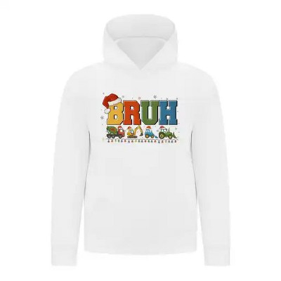 Everyday Kids Christmas Collection BRUH Construction Truck Boys Pullover Hoodie – Holiday Sweatshirt