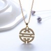 Flower Window Pattern Pendant Necklace for Women Cz Ginger Lyne Collection - 2 of 4