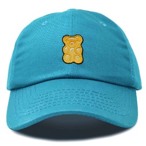 Dalix Yellow Gummy Embroidered Cotton Dad Hat Baseball Cap Adjustable Womens - 1 of 4