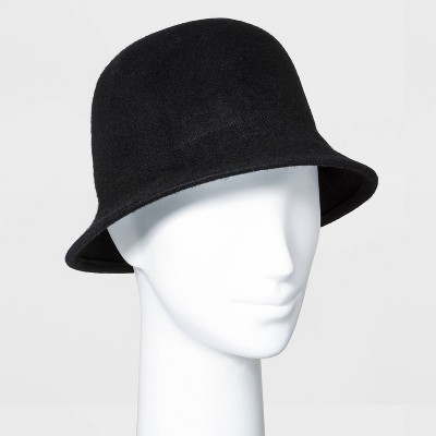 Women's Felt Cloche Hat - A New Day™ Black