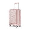 Luggage Sets 3 Piece(20/24/28), Expandable Carry On Luggage with TSA Lock Airline Approved, 100% PC Hard Shell and Lightweight Suitcase Pink - 3 of 4