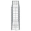 vidaXL Gabion Basket Silver Galvanized iron 39.4 x 11.8 x 15.7/23.6 in - 59.1" x 11.8" x 31.5"/39.4" - 4 of 4
