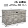 AZL1 Life Concept Utility Storage Bins Outdoor Deck Box with Wheels, for Patio Furniture, Pool Storage and Garden Tools, Gray, 58.7"*27.6"*33.5" - 3 of 4