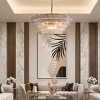 48in 6-Lights 4-Tier Large Oval Clear Glass Kitchen Island Chandelier - 2 of 4