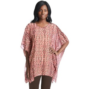 Jessica London Women's Plus Size Caftan Top - 1 of 4