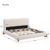 Christopher Knight Home Marry White Boucle Upholstered Wood Bed - 3 of 4