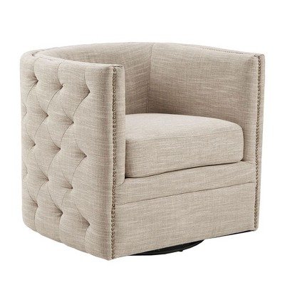 NicBex Polyester Accent Chair,Upholstered Living Room Chairs with Low Barrel Button Tufted Back,Modern Armchair,Accent Chairs for Living Room