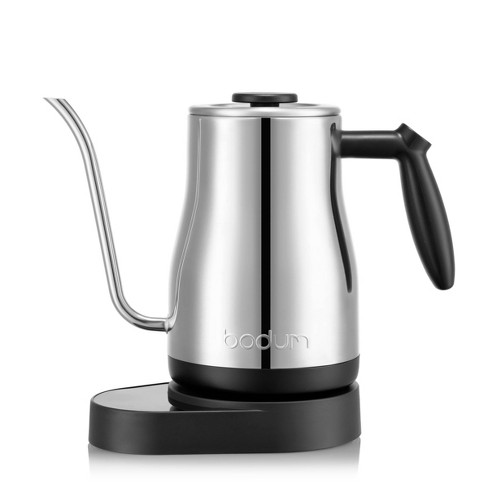 Bodum 34oz Electric Bistro Gooseneck Water Kettle With Temperature Control  Stainless Steel : Target