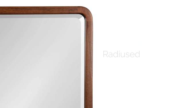Kate and Laurel McLean Wood Radius Rectangle Wall Mirror, 2 of 9, play video