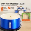 VEVOR Kids Drum Set,5-Piece,16 in Beginner Full Drum Set with Bass Toms Snare Floor Drum Throne Cymbal Hi-Hat Pedal and Two Pairs of Drumsticks,Blue - 3 of 4