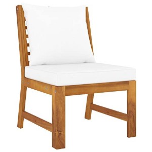 vidaXL Middle Sofa, Sectional Sofa with Cushions, Modular Seat with Tea Table, Outdoor Furniture Set for Garden - 1 of 4
