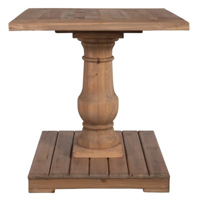 Natural Reclaimed Fir Wood Pedestal End Table