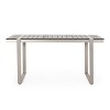 NicBex Dining Table 62.75" Modern Rectangle Dining Table with Metal Frame for Kitchen,Patio, Dining Room - 3 of 4