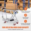 VEVOR Hydraulic Lift Table Cart, 500lbs Capacity 28.5" Lifting Height, Manual Single Scissor Lift Table with 4 Wheels and Non-slip Pad, Scissor Cart - 3 of 4