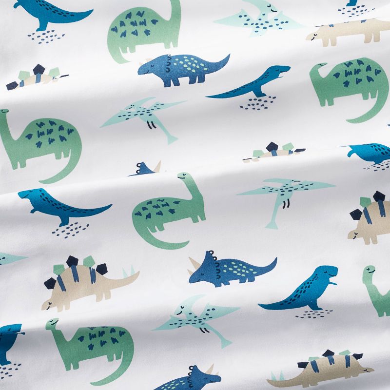 Fitted Crib Sheet Dinos Cool - Cloud Island&#8482; - Blue/Green, 5 of 7