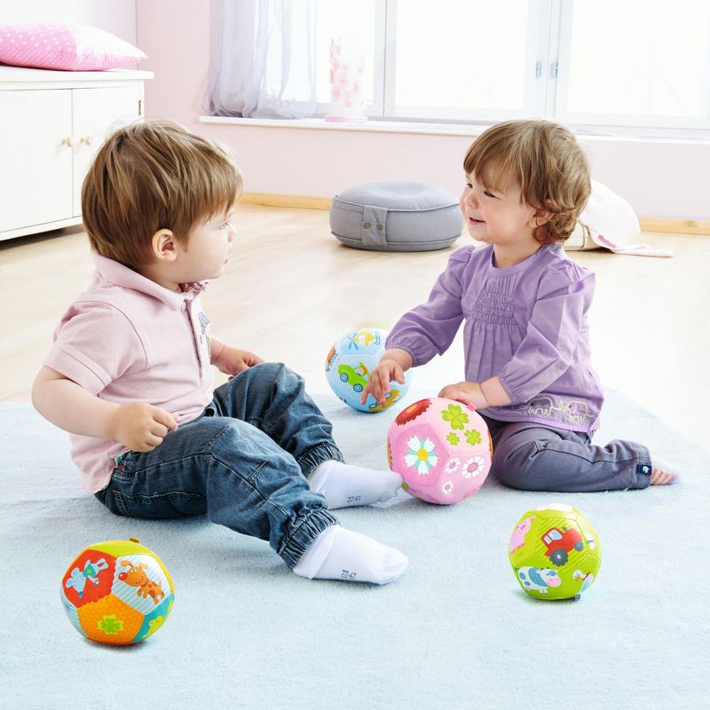 HABA Baby Ball on The Farm 4.5" for Babies 6 Months and Up, 2 of 4