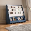 Kids Bookshelf and Toy Storage Organizer, Multifunctional 4 Tier Wooden Kids Book Shelf with Bookcase Display Stand in Kids Room - 2 of 4