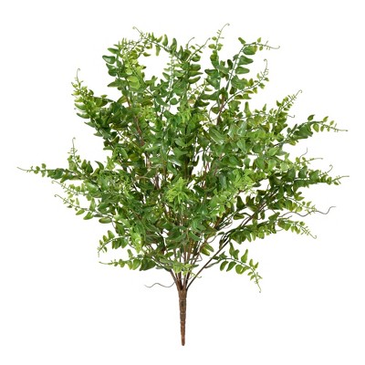 Vickerman 20" Artificial UV Coated Green Royal Fern Bush.