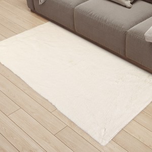 Cheer Collection Faux Rabbit Fur Indoor Rug - Plush, Soft, Anti-Slip - 1 of 4