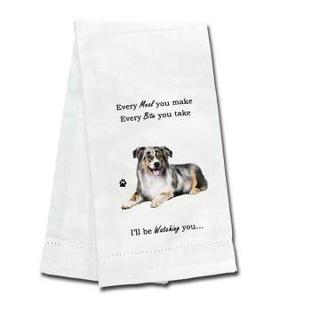 E & S Imports 26.0 Inch Australian Shepard Kitchen Towel Dog Puppy Paw Kitchen Towel
