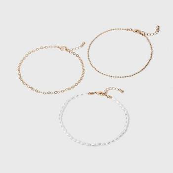 Pearl Anklet Set 3pc - A New Day™ Gold