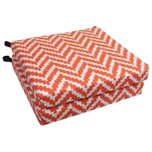 Blazing Needles, 20-inch by 19-inch Patterned Outdoor Chair Cushions (Set of 4) - 1 of 2