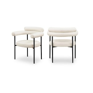 Meridian Furniture,Blake Vegan Leather Dining Chair, Set of 2 - 1 of 4