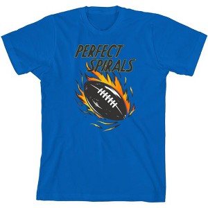 "Perfect Spirals" Flaming Football Youth Short Sleeve Tee - 1 of 2