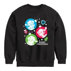 Boys' - Paw Patrol - Pup Ornaments Graphic Long Sleeve Fleece Sweatshirt - 1 of 4