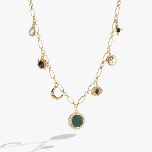 Alex and Ani Malachite Charm Necklace - 1 of 4