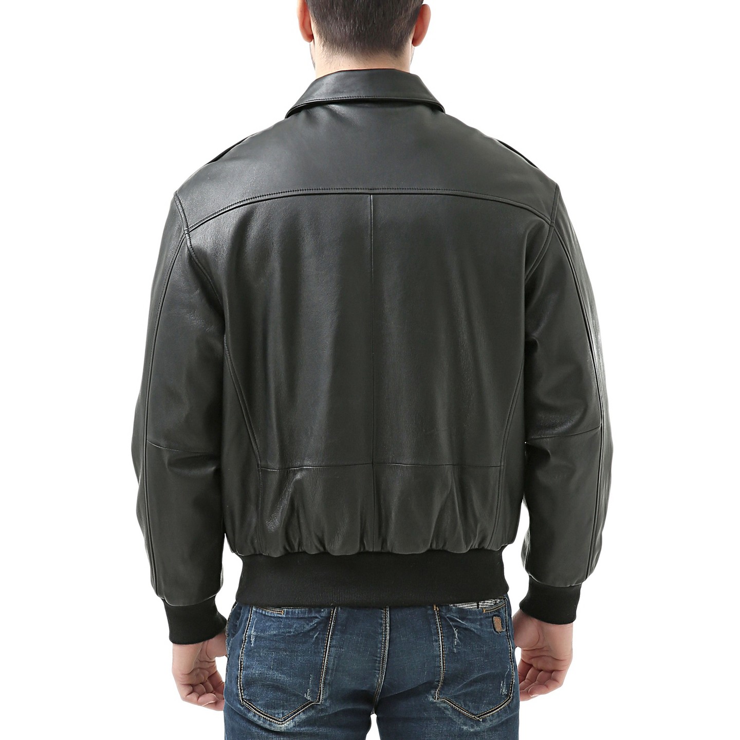 Landing Leathers Air Force Men A-2 Leather Flight Bomber Jacket Black XX-Large, цвет: Коричневый — фото 5