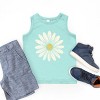 The Juniper Shop White Daisy Youth Tank Top - XL - Seafoam - 3 of 4
