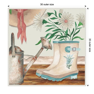 Amanti Art Cottage Scene II Daisy by Elizabeth Medley Canvas Wall Art Print Framed 30 x 30-in.
