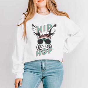 Simply Sage Market Green Hip Hop Bunny Sweatshirt - 1 of 4