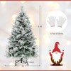 Tangkula 4.5/6/7 FT Pre-lit Artificial Christmas Tree, Snow-flocked Xmas Tree with 160/240/320 Multi-color LED Lights, 8 Lighting Modes - 4 of 4
