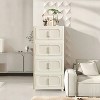 LunaLulinlk 4-Shelf Side-Wide Folding Locker with Magnetic Door and Wheeled Lockers - 3 of 4