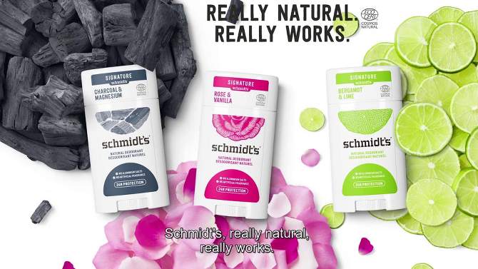 Schmidt&#39;s Here + Now Activated Charcoal Sensitive Skin Natural Deodorant &#8211; 2.65oz, 2 of 5, play video