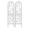 4-Pack Black Metal Garden Trellis, 86.7" H x 19.7" W Rustproof Climbing Plant Support for Outdoor Flowers, Easy to Assemble - 2 of 4
