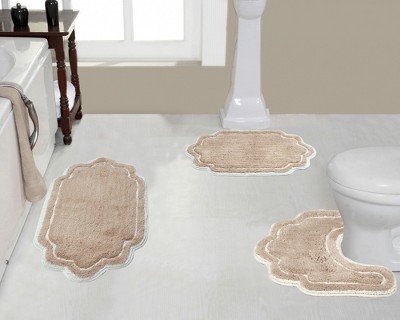 Allure Collection Cotton Tufted Bath Rug Set Set of 3 - Home Weavers