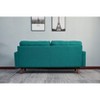 Linen Sofa Modern Couch Comfy Loveseat with Wooden Legs for Living Room, Bedroom, Office - 4 of 4