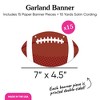 Big Dot of Happiness Football Garland Banner, The Big Game or Birthday Decorations Backdrop, 30 Feet of Cord, 15 Paper Football Shapes Double-Sided - 4 of 4