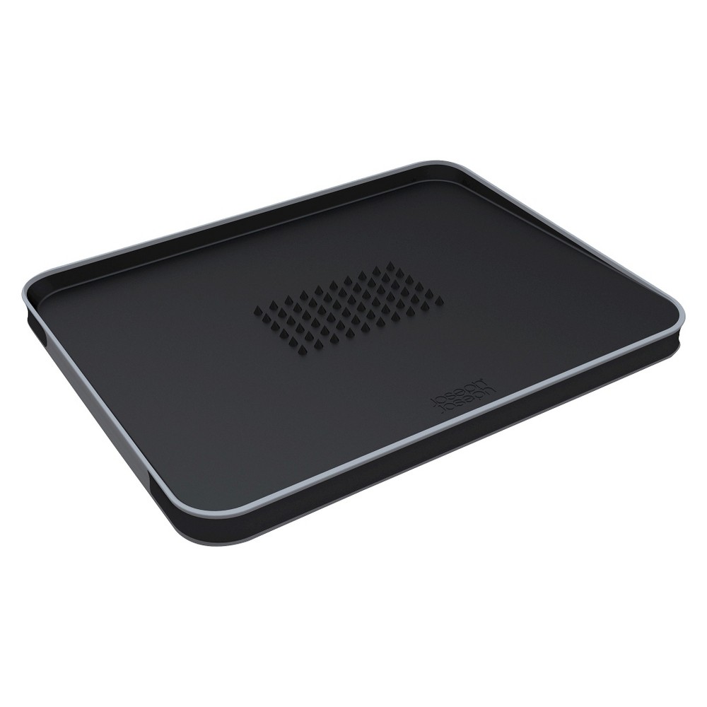 EAN 5028420600025 product image for Joseph Joseph Large Cut & Carve Plus Multi-function Chopping Board - Black | upcitemdb.com