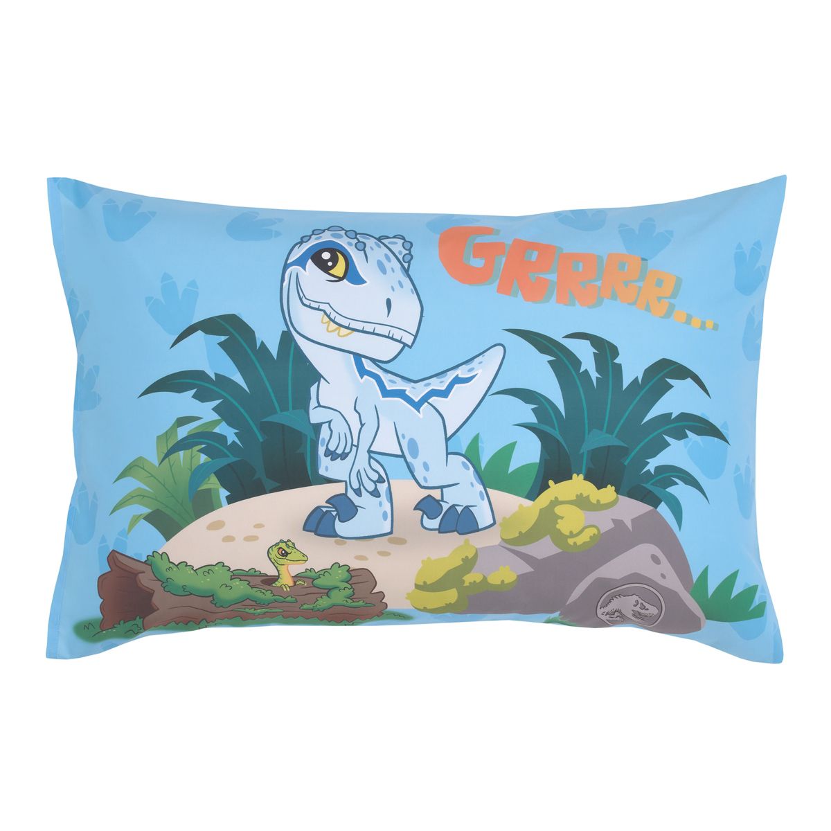 Universal Jurassic World Explorers Welcome to Jurassic World, Green, Blue, and Tan Dinosaur 4 Piece Toddler Bed Set - thumbnail 6