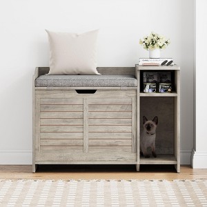 Litter Box Enclosure with Top Opening with Cushion - 1 of 4
