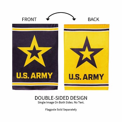 U.S. Army Yellow and Black Polyester Garden Flag 12 x 18 Inches