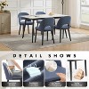 Set of 2 Wooden Upholstered Dining Chairs - Modern Farmhouse High Back & Deep Seat for Dining Room & Kitchen, Commercial Use - 4 of 4