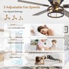 Airsurfer 52''5-Blade Flush Ceiling fan with Light Kit and Control Included - 4 of 4