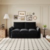 KWPZQEB 70.9" Pull Out Sofa Bed, Velvet Loveseat Bed with 2-in-1 Pillow & Blanket Set, Modern Pull Out 3-Seater Sofa, Space Saving for Apartments - 2 of 4