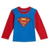 DC Comics Justice League Superman Batman Pajama Shirt and Pants Detachable Cape Sleep Set Toddler - 4 of 4