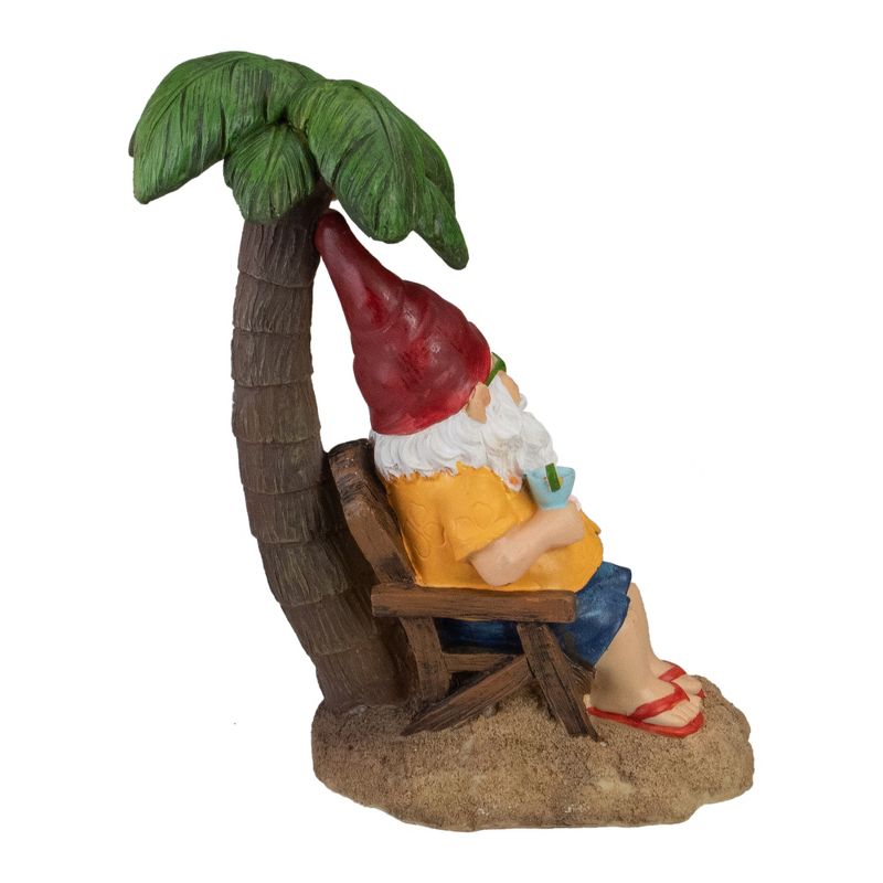 Northlight 12.25" Tropical Gnome with Palm Tree Outdoor Garden Statue, 4 of 6